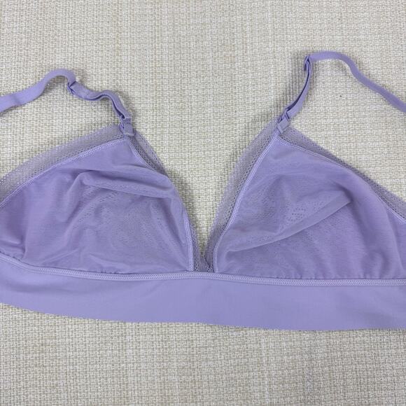 SOMA Lace Triangle Soft Bra Purple Size Large - Picture 5 of 6